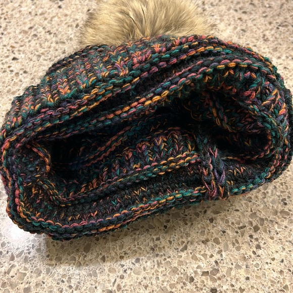 C.C Confetti Knitted Beanie with Pom - Picture 2 of 6